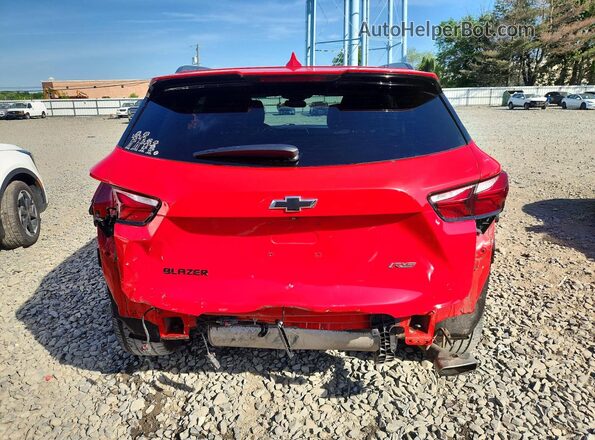 3GNKBERS8KS648984 2019 CHEVROLET BLAZER Red უკანა ხედი