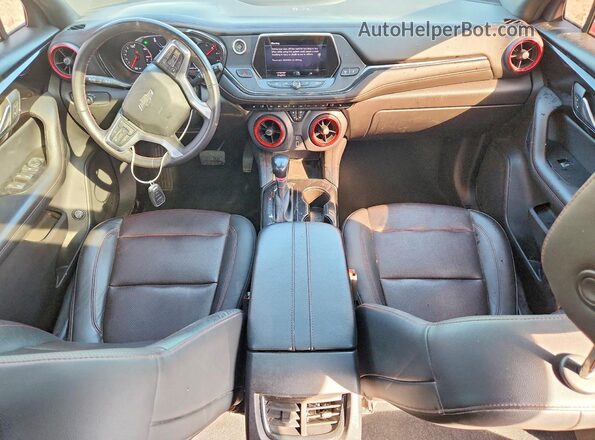 3GNKBERS8KS648984 2019 CHEVROLET BLAZER Red წინა პანელის ხედი