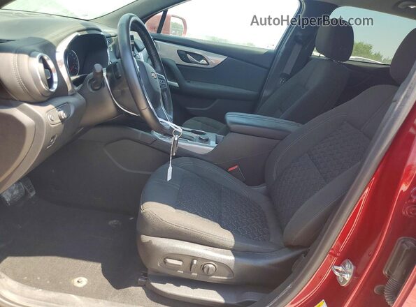 3GNKBGRS9KS696490 2019 CHEVROLET BLAZER Burgundy წინა სალონის ხედი