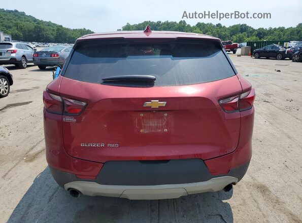 3GNKBHR40MS581061 2021 CHEVROLET BLAZER Red უკანა ხედი