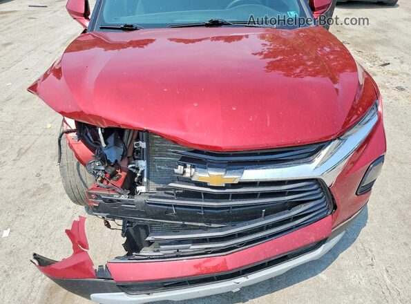 3GNKBHR40MS581061 2021 CHEVROLET BLAZER Red ძრავის განყოფილების ხედი