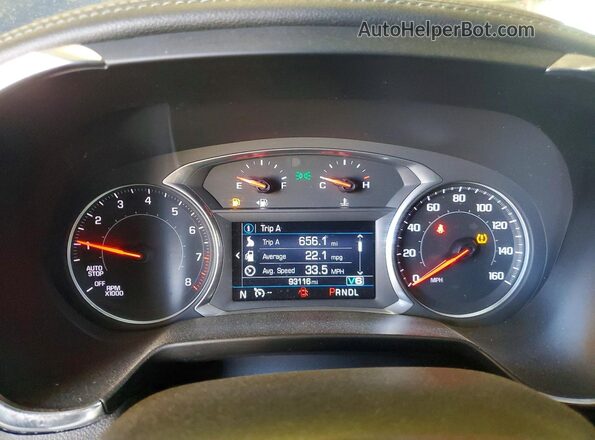3GNKBHRS3KS600133 2019 CHEVROLET BLAZER Blue Instrument cluster view
