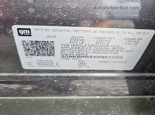 3GNKBHRSXMS573225 2021 CHEVROLET BLAZER Black Widok komory silnika