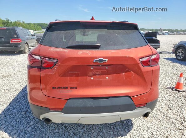 3GNKBHRSXMS586623 2021 CHEVROLET BLAZER Orange Вид ззаду