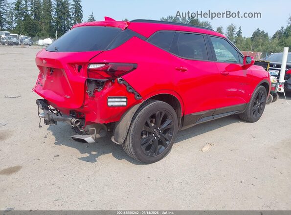 3GNKBJRS0KS612392 2019 CHEVROLET BLAZER Red Trasero derecho