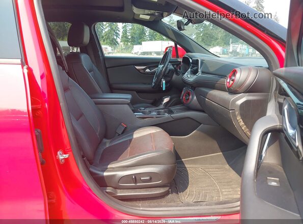 3GNKBJRS0KS612392 2019 CHEVROLET BLAZER Red Vista interior delantera