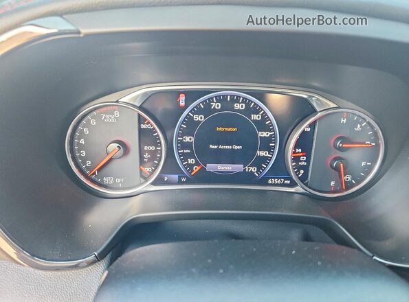 3GNKBJRS7KS666806 2019 CHEVROLET BLAZER Gray Вид щитка приладів