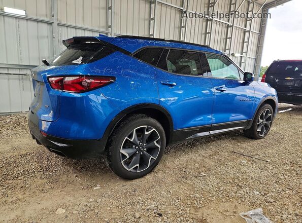 3GNKBKRS4MS502924 2021 CHEVROLET BLAZER Blue Trasero derecho