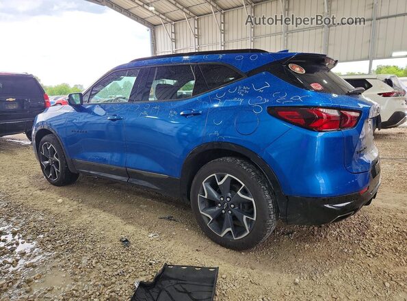 3GNKBKRS4MS502924 2021 CHEVROLET BLAZER Blue Trasero izquierdo