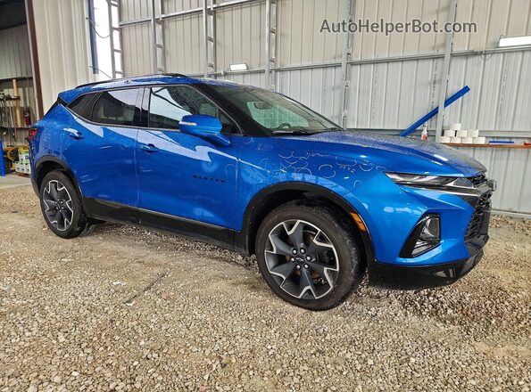 3GNKBKRS4MS502924 2021 CHEVROLET BLAZER Blue Delantero derecho