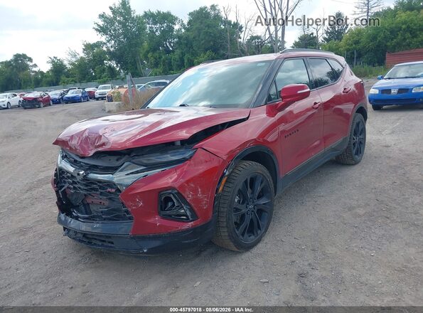 3GNKBKRS4MS546938 2021 CHEVROLET BLAZER Красный Передняя левая четверть