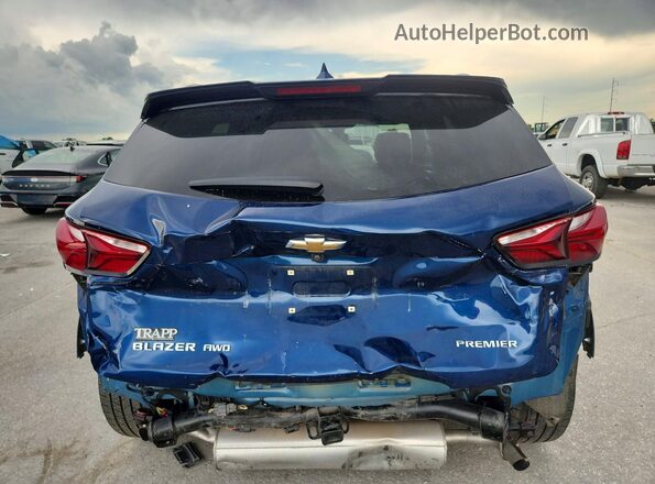 3GNKBLR46NS208191 2022 CHEVROLET BLAZER Blue Հետևի տեսք