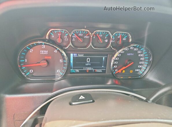 3GTP1MEC4JG621941 2018 GMC SIERRA White Вид щитка приладів