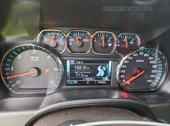 3GTP1NEC6JG480831 2018 GMC SIERRA White ხელსაწყოთა პანელის ხედი