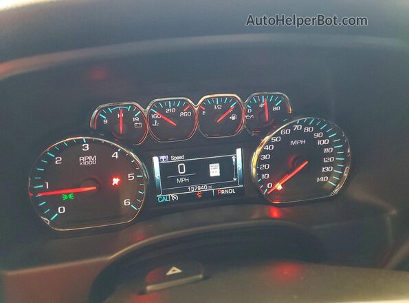 3GTP1NEC7JG485200 2018 GMC SIERRA Red Instrument cluster view