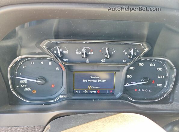 3GTP8DED2KG231927 2019 GMC SIERRA Blue Вид щитка приладів