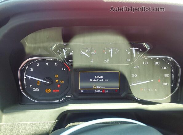3GTP9EEL1NG214941 2022 GMC SIERRA Red Вид щитка приладів
