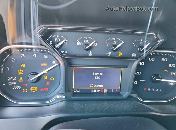 3GTP9EEL8LG425924 2020 GMC SIERRA Gray Widok zestawu wskaźników