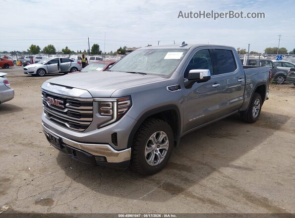3GTPHDED2SG310580 2025 GMC SIERRA Silver წინა მარცხენა ხედი სამი მეოთხედიდან