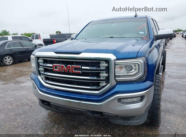 3GTU2NEC1JG280990 2018 GMC SIERRA Blue Вид щитка приладів