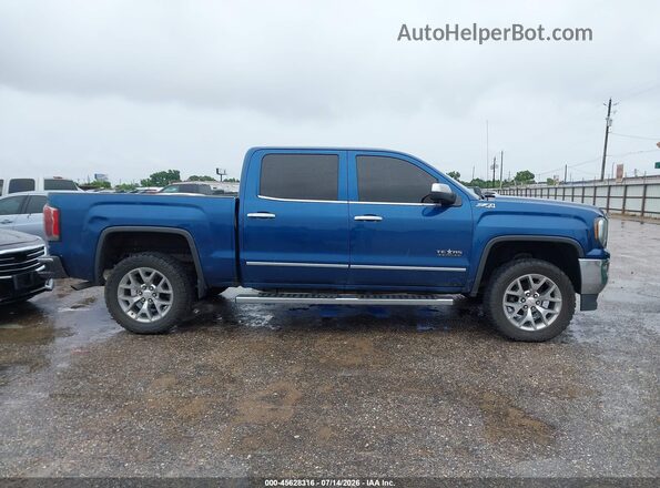 3GTU2NEC1JG280990 2018 GMC SIERRA Blue Вид задньої частини салону