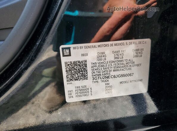 3GTU2NEC6JG550067 2018 GMC SIERRA Black Engine compartment view
