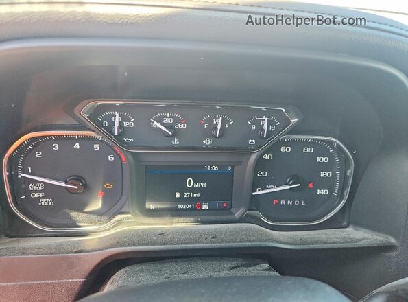 3GTU9BED4LG439507 2020 GMC SIERRA Silver Instrument cluster view