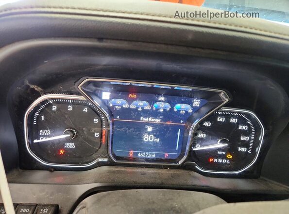 3GTU9FED5MG259784 2021 GMC SIERRA Blue Вид щитка приладів