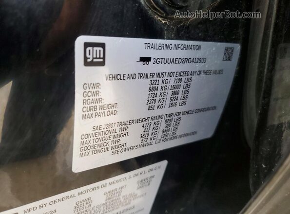 3GTUUAED2RG412503 2024 GMC SIERRA Black Вид підкапотного простору