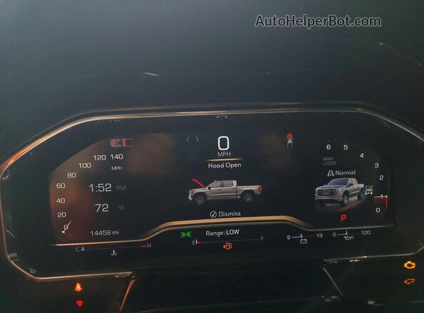 3GTUUDEL9RG192589 2024 GMC SIERRA Red Instrument cluster view