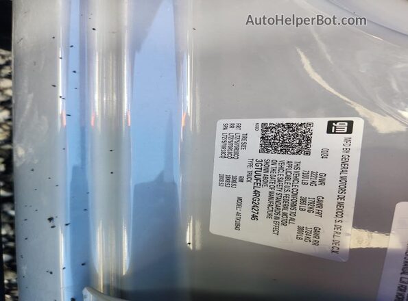 3GTUUFEL4RG242746 2024 GMC SIERRA Серый Вид подкапотного пространства
