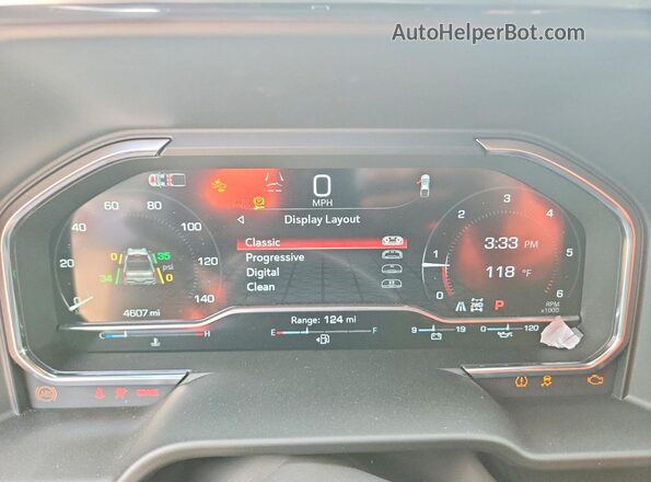3GTUUGED0RG336332 2024 GMC SIERRA Blue Սարքավորումների վահանակի տեսք