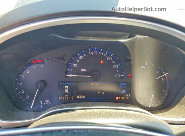 3GYFNBE33GS547013 2016 CADILLAC SRX Black Вид щитка приладів