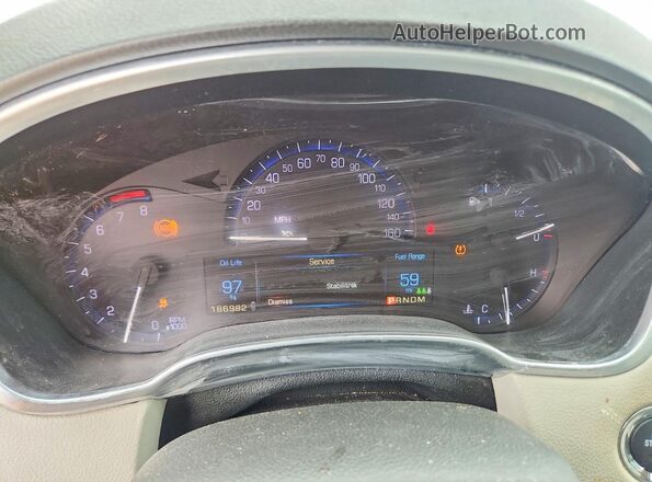3GYFNBE38GS548433 2016 CADILLAC SRX Серебряный Вид щитка приборов