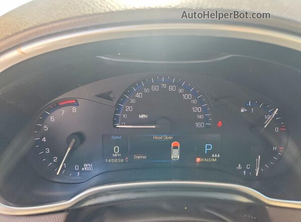 3GYFNBE39GS587645 2016 CADILLAC SRX Черный Вид щитка приборов