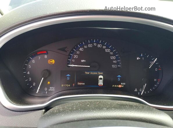 3GYFNCE37GS568419 2016 CADILLAC SRX Black Вид щитка приладів