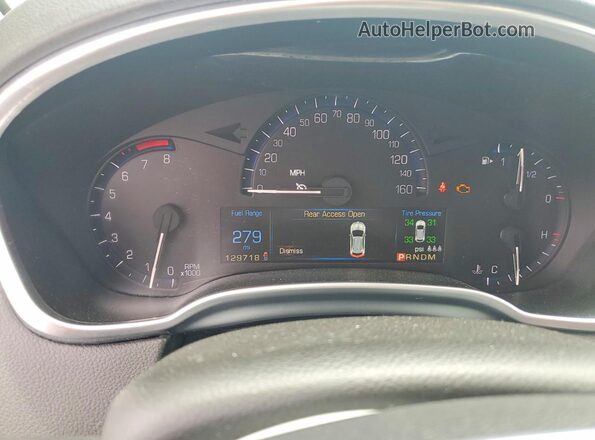 3GYFNCE37GS583826 2016 CADILLAC SRX Red Вид щитка приладів