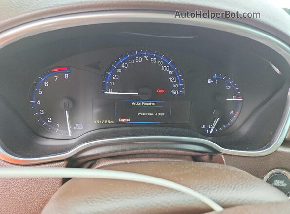 3GYFNDE39GS525450 2016 CADILLAC SRX Tan ხელსაწყოთა პანელის ხედი