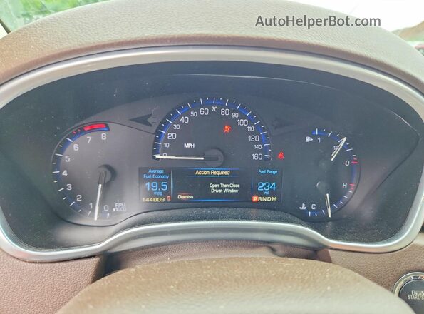 3GYFNDE39GS568329 2016 CADILLAC SRX Burgundy Սարքավորումների վահանակի տեսք