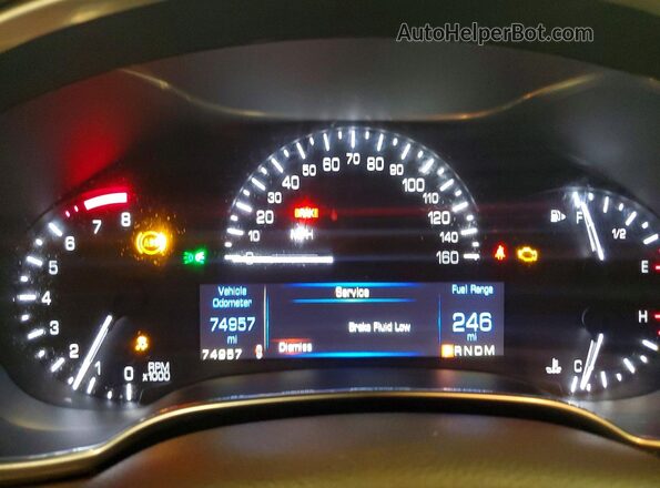 3GYFNEE36GS522673 2016 CADILLAC SRX Burgundy Вид щитка приладів