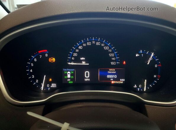 3GYFNEE38GS507222 2016 CADILLAC SRX Cream Widok zestawu wskaźników