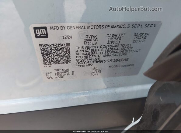 3GYK3EMR5SS164288 2025 CADILLAC OPTIQ Light Blue Вид підкапотного простору