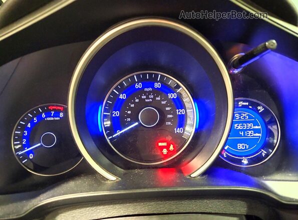 3HGGK5G68JM716984 2018 HONDA FIT Blue Вид щитка приладів