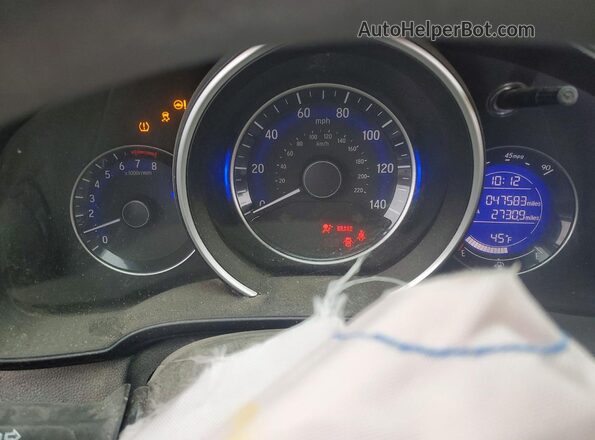 3HGGK5G78HM700254 2017 HONDA FIT Black Widok zestawu wskaźników