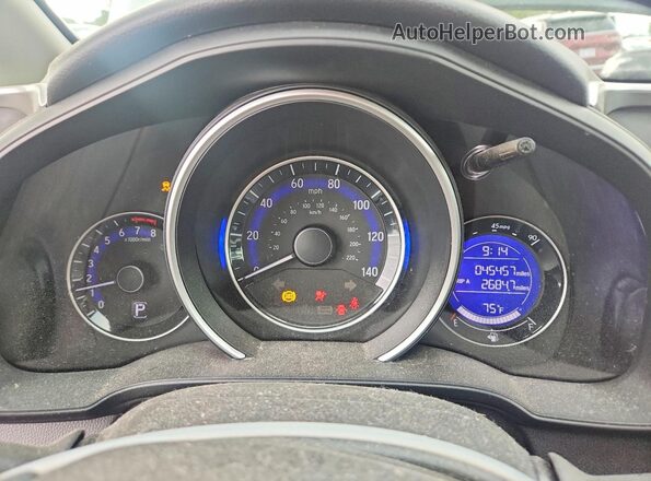 3HGGK5H45KM713622 2019 HONDA FIT Серебряный Вид щитка приборов