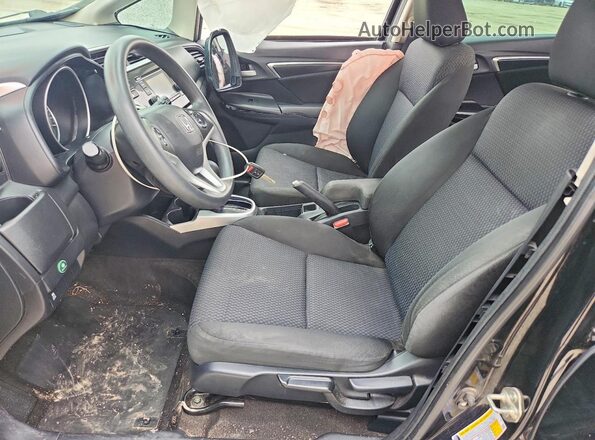 3HGGK5H45KM741825 2019 HONDA FIT Black Front interior view