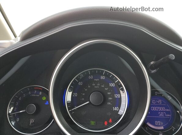 3HGGK5H48KM731029 2019 HONDA FIT Белый Вид щитка приборов