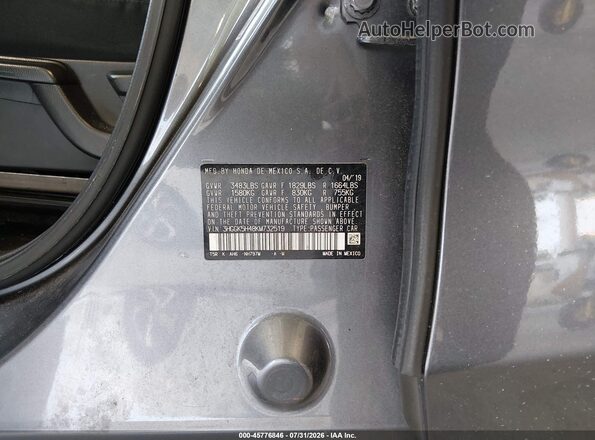 3HGGK5H48KM732519 2019 HONDA FIT Gray Engine compartment view