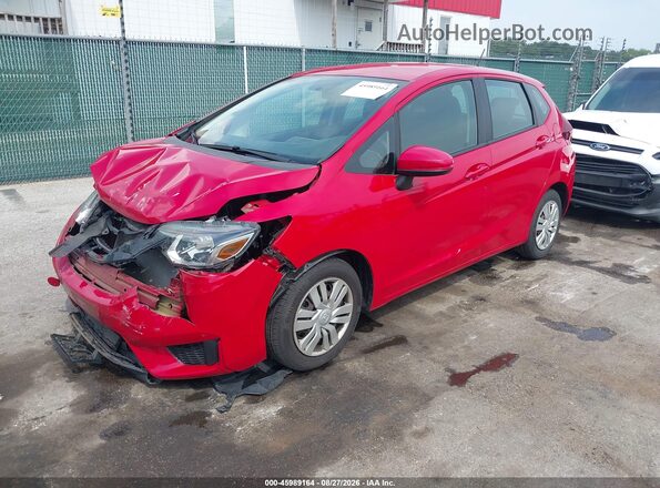 3HGGK5H54HM712222 2017 HONDA FIT Red Առջևի ձախ երեք քառորդ տեսարան