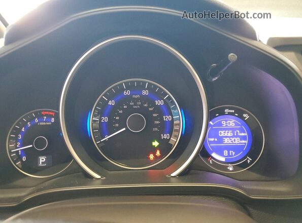 3HGGK5H62JM707728 2018 HONDA FIT Синий Вид щитка приборов